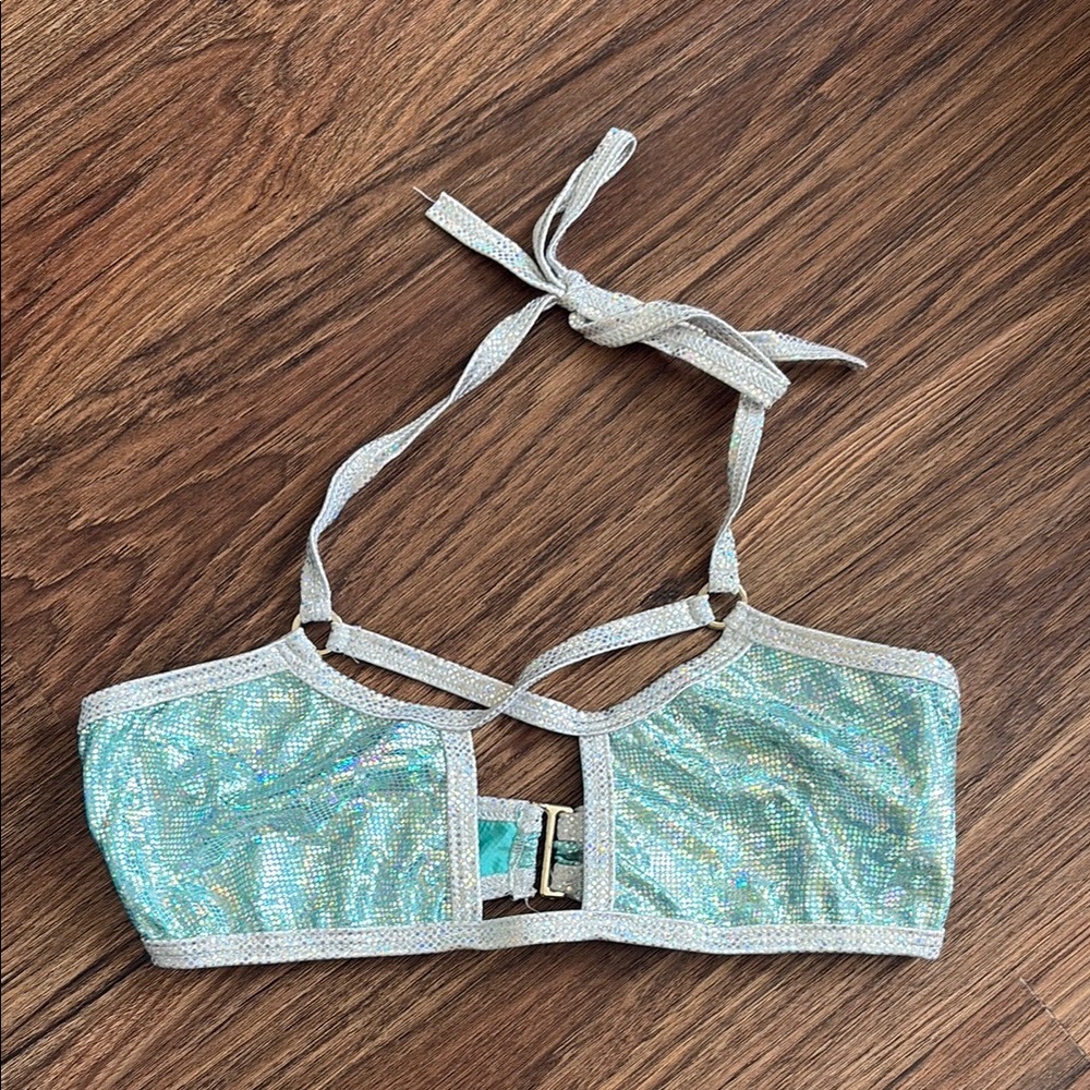 Shimmering Turquoise Rave Top
